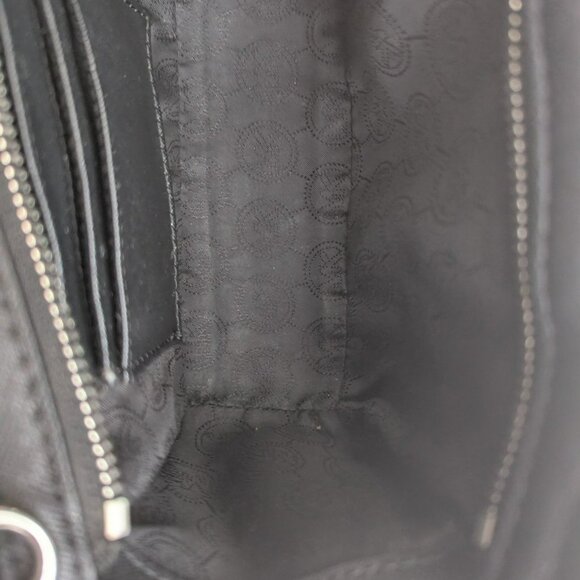 Michael Kors Small Saffiano Leather Studded Bag Black Silver NO CROSSBODY STRAP - Picture 10 of 12